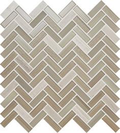Mosaic Accord Glossy Beige/Tan Tile