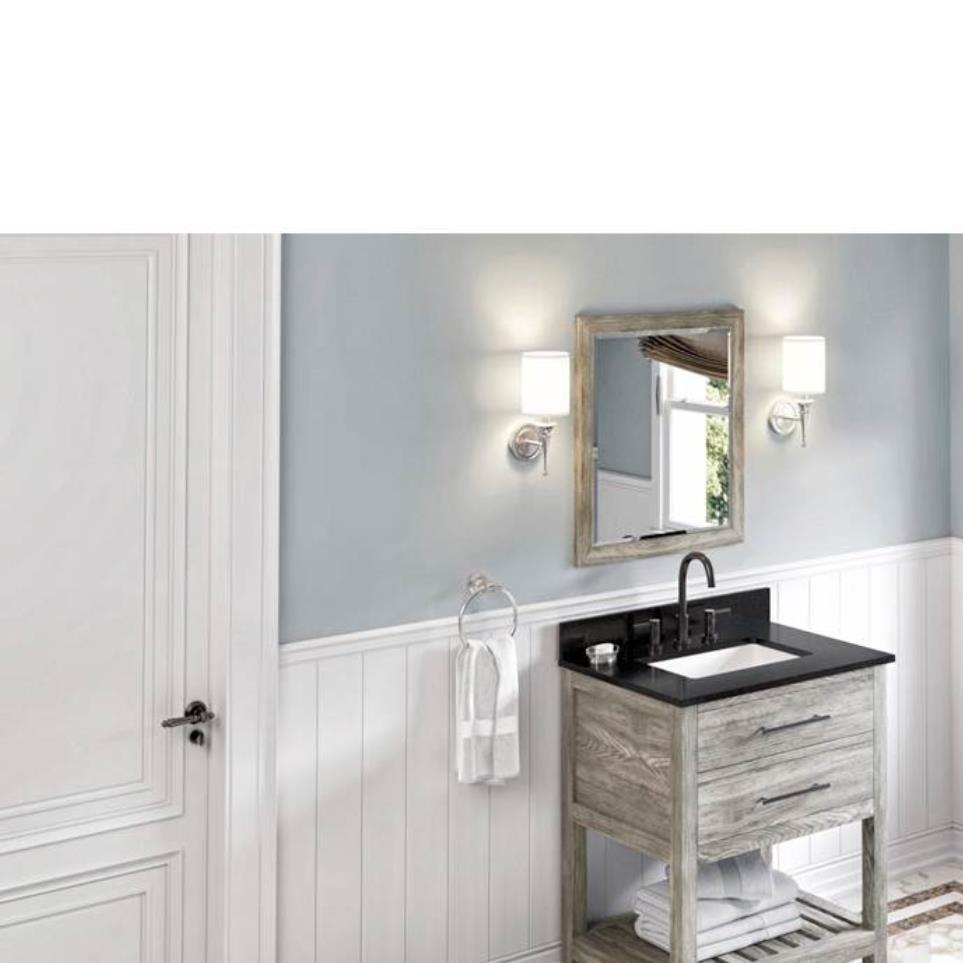 Base with Sink Top Weathered Grey Grey / Black Vanities