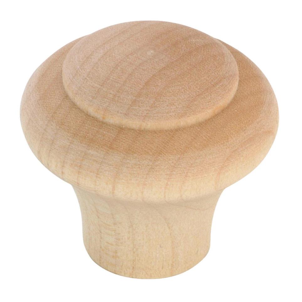 Knob Unfinished Maple Light Finish Knobs