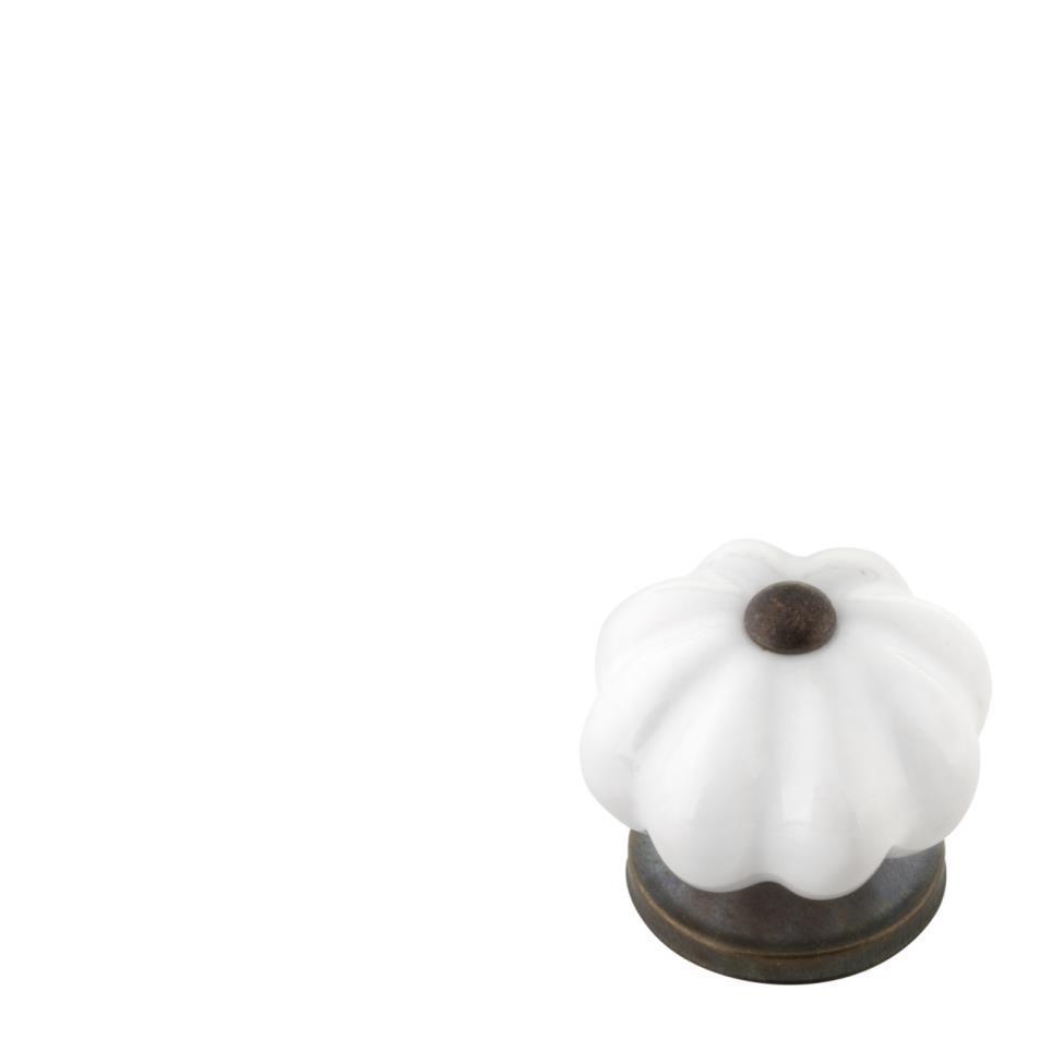 Knob Cream Satin Brass Brass / Gold Knobs