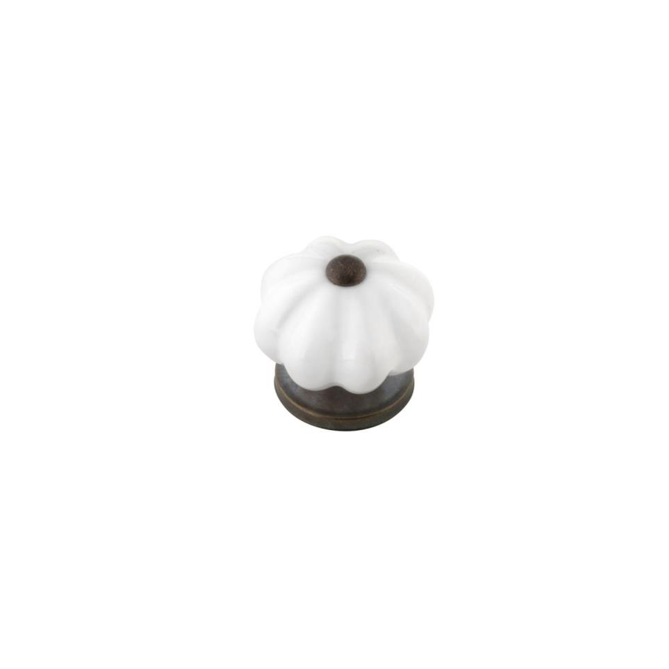 Knob Cream Satin Brass Brass / Gold Knobs