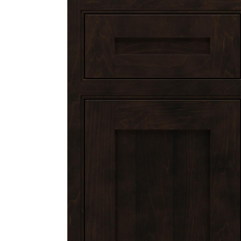 Square Teaberry Dark Finish Square Cabinets