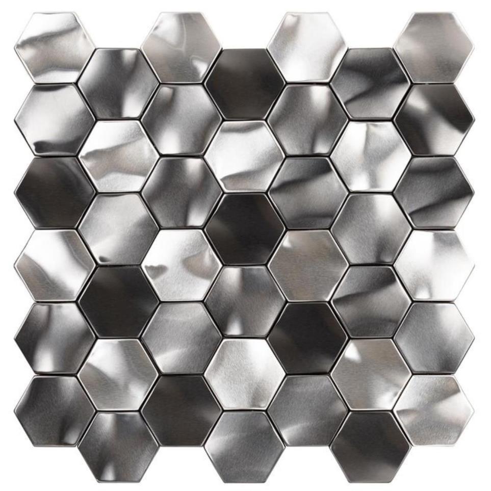 Mosaic Stainless Steel-Gunmetal Gray Tile