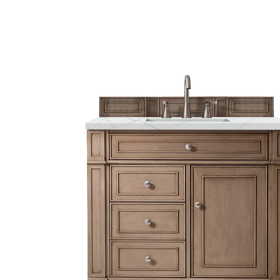 Base with Sink Top Whitewashed Walnut Light Finish Vanities