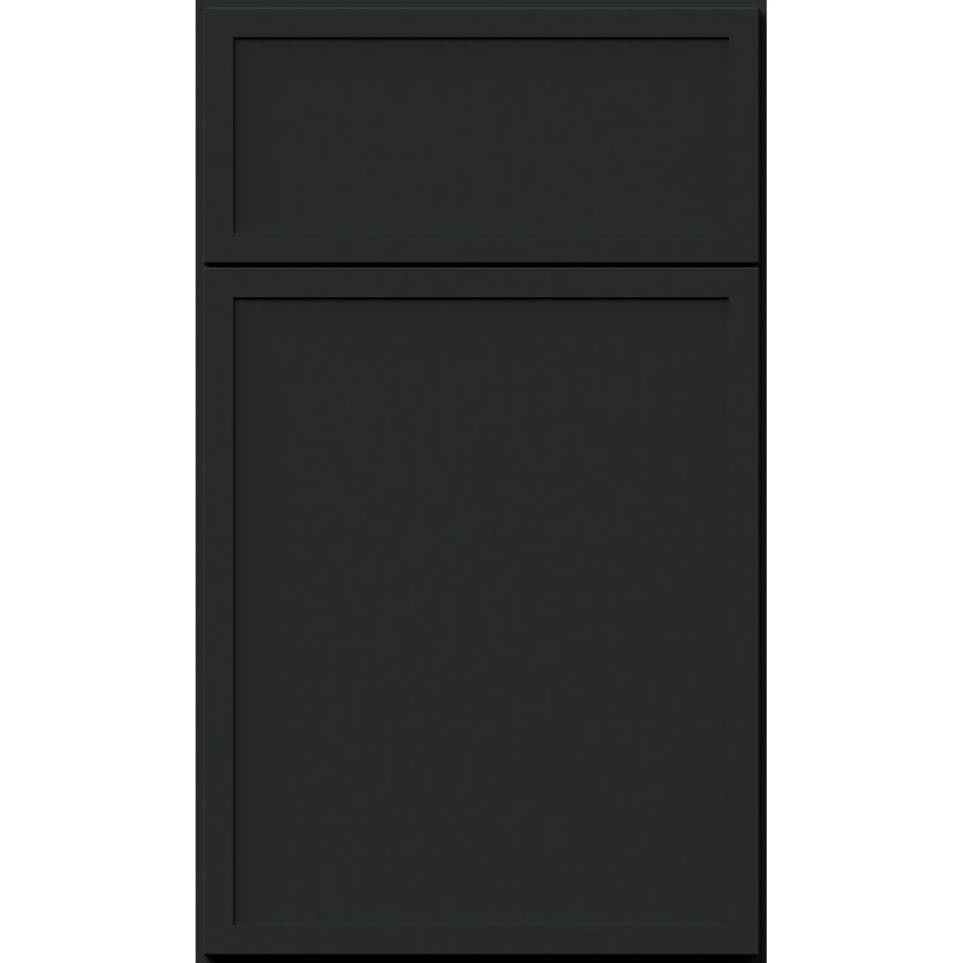 Square Pitch Black Dark Finish Square Cabinets