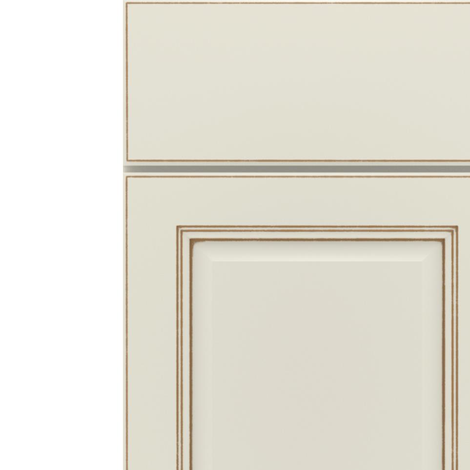 Square Icy Avalanche Toasted Almond Glaze - Paint Square Cabinets