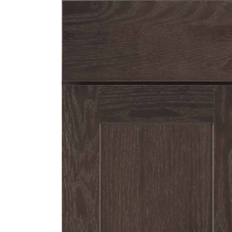 Square Thatch Dark Finish Square Cabinets