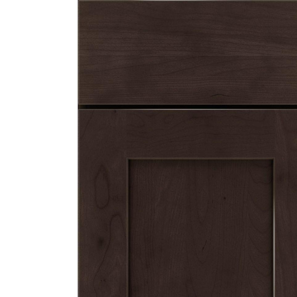 Square Thatch Dark Finish Square Cabinets