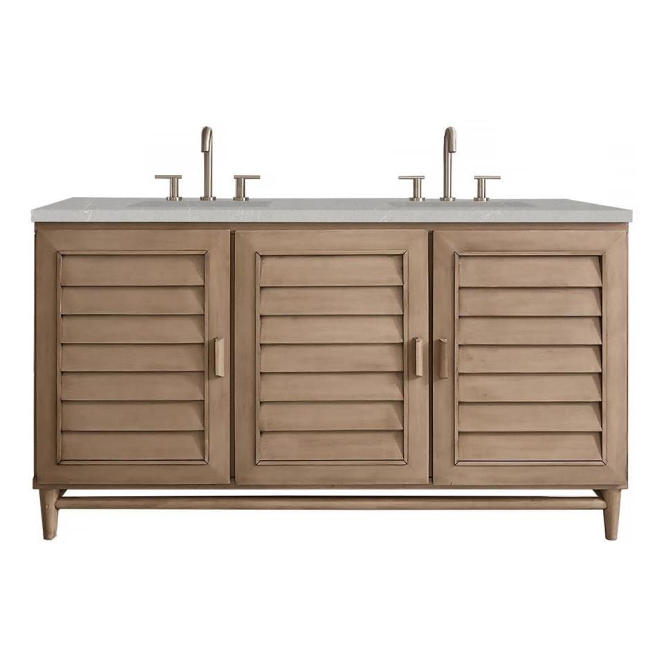 Base with Sink Top Whitewashed Walnut Light Finish Vanities