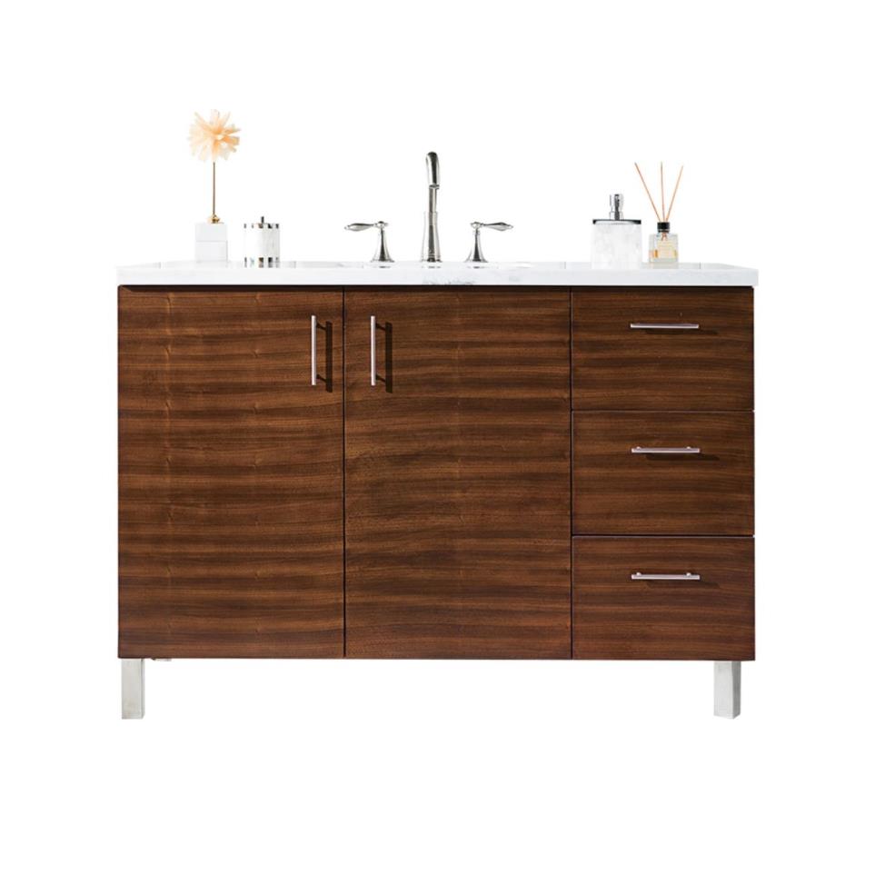 Base with Sink Top American Walnut Medium Finish Vanities