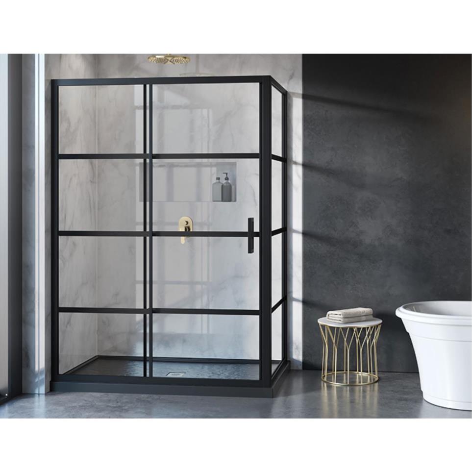 Door Matte Black Black Showers