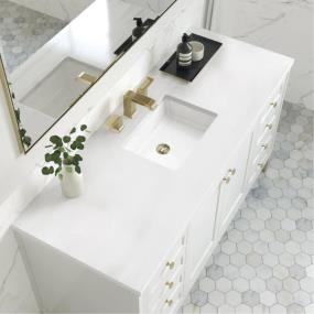 Base with Sink Top Glossy White White Vanities