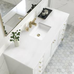 Base with Sink Top Glossy White White Vanities