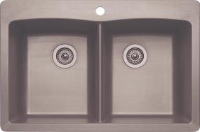 Metallic Gray Grey / Black Sinks