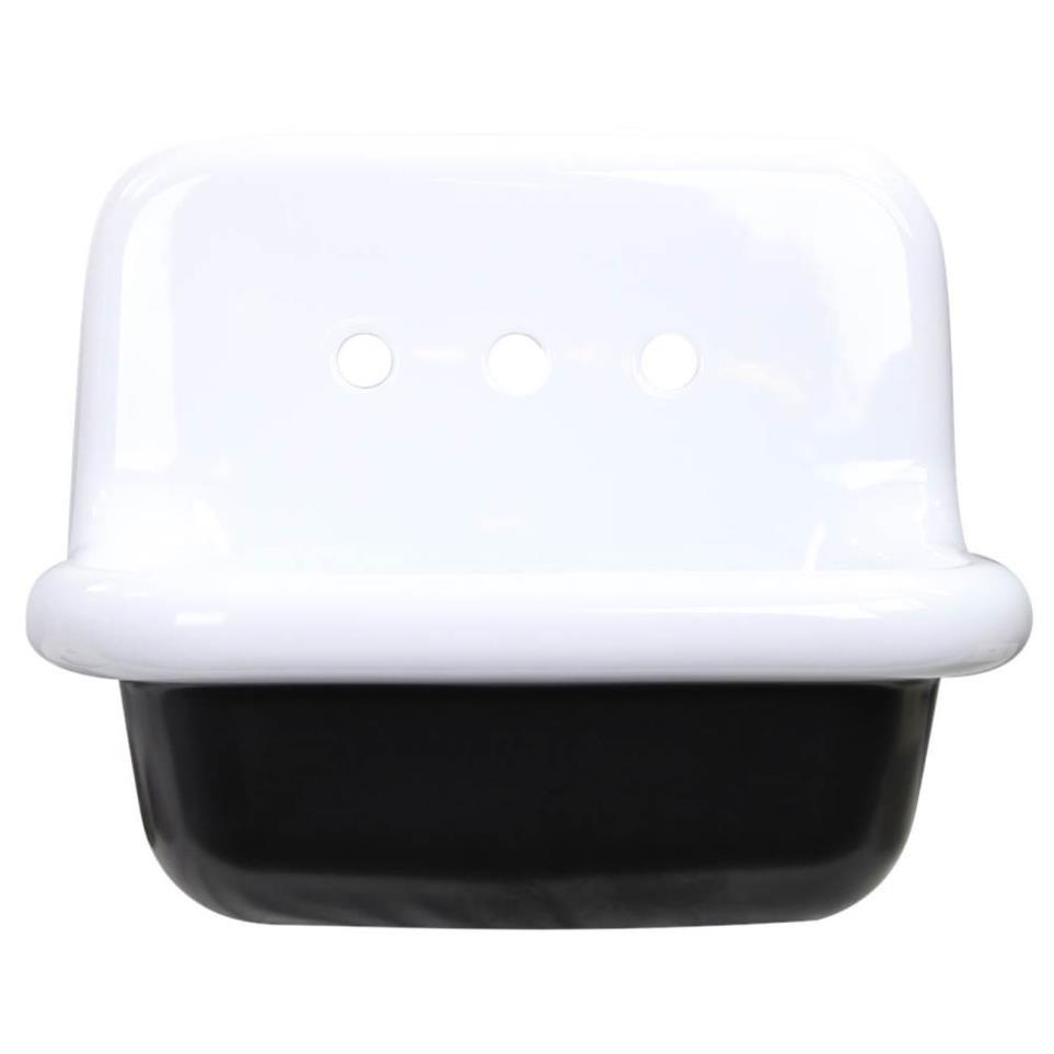 Bath White/Blk  Bathroom Sinks