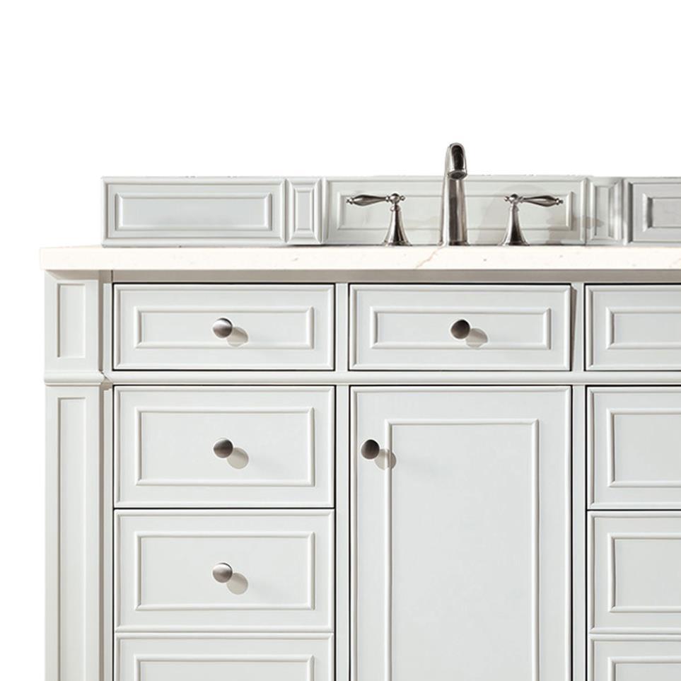 Base with Sink Top Bright White White Vanities