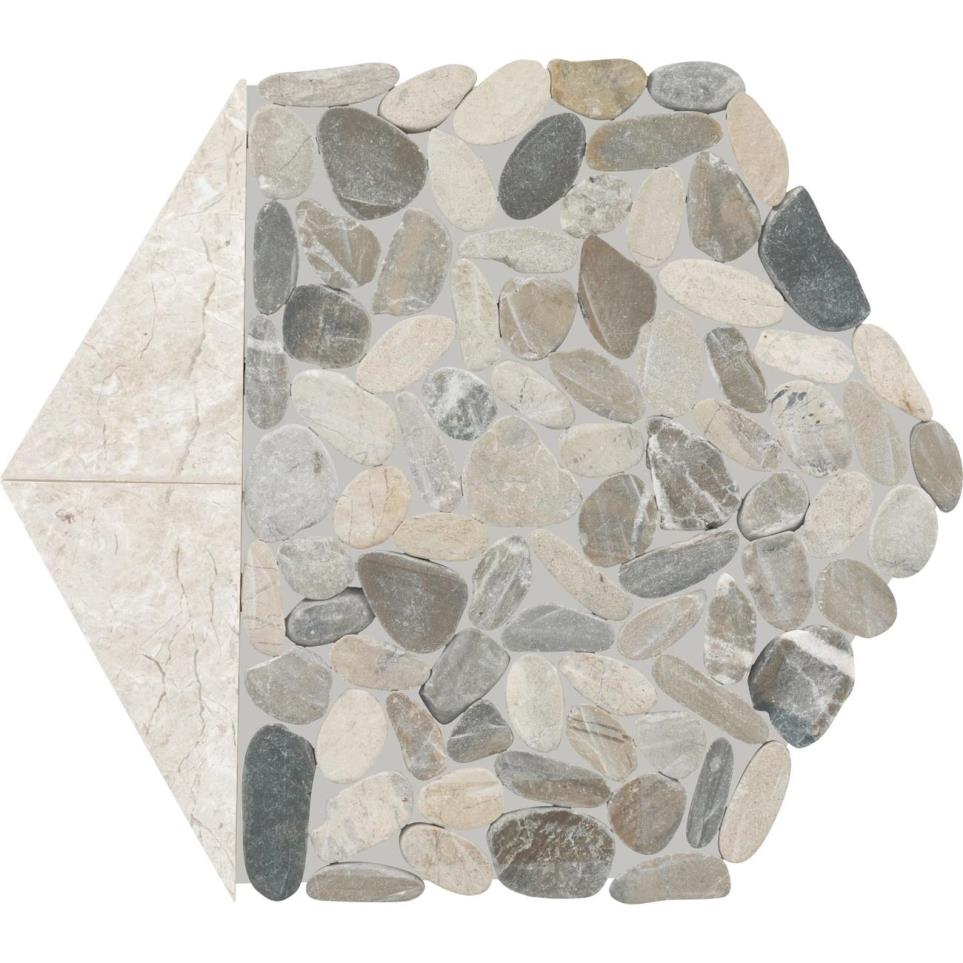 Mosaic Coal Tumbled Gray Tile