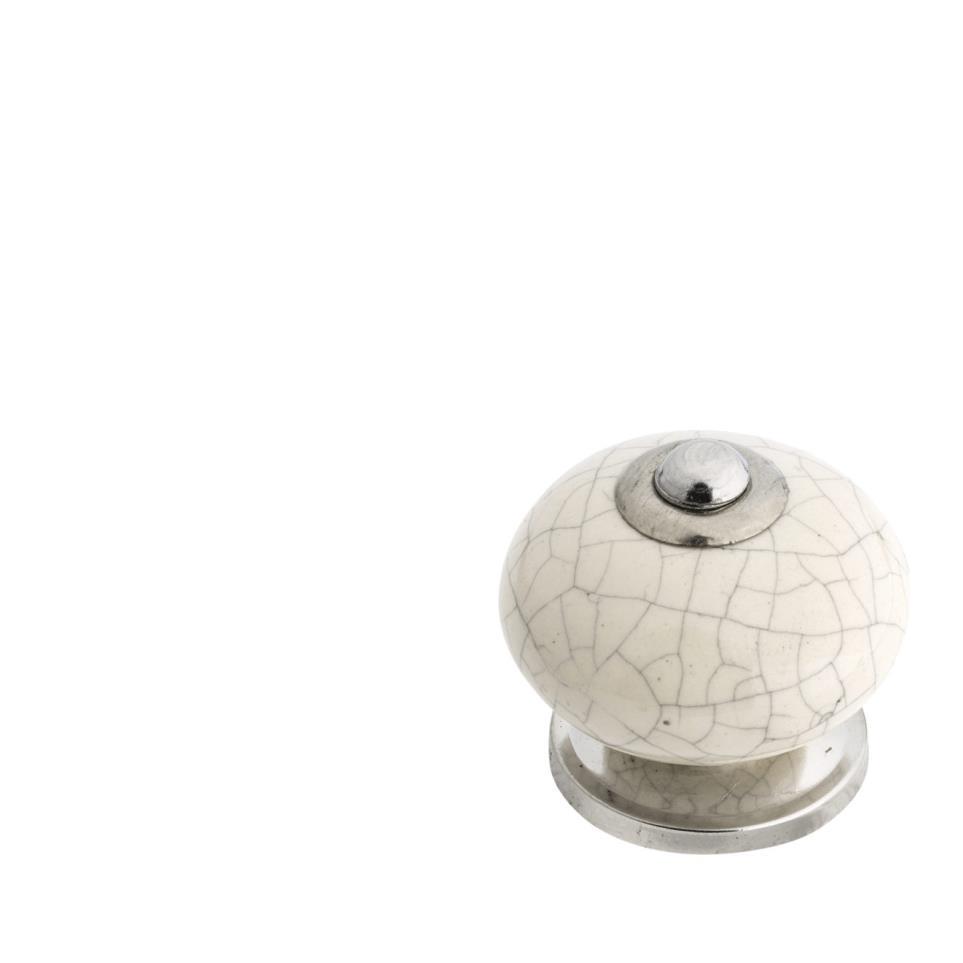 Knob Crackle Almond Nickel Knobs