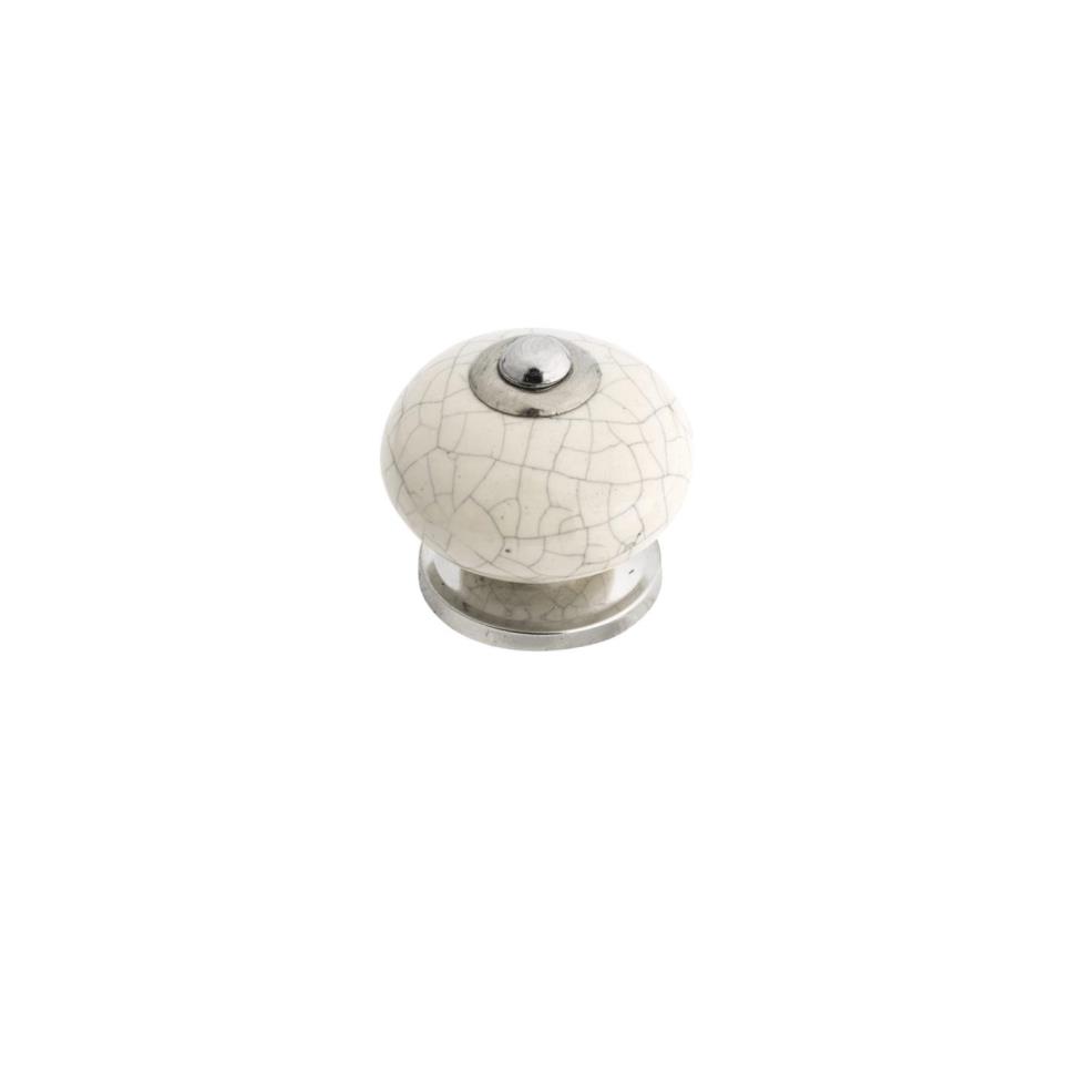 Knob Crackle Almond Nickel Knobs