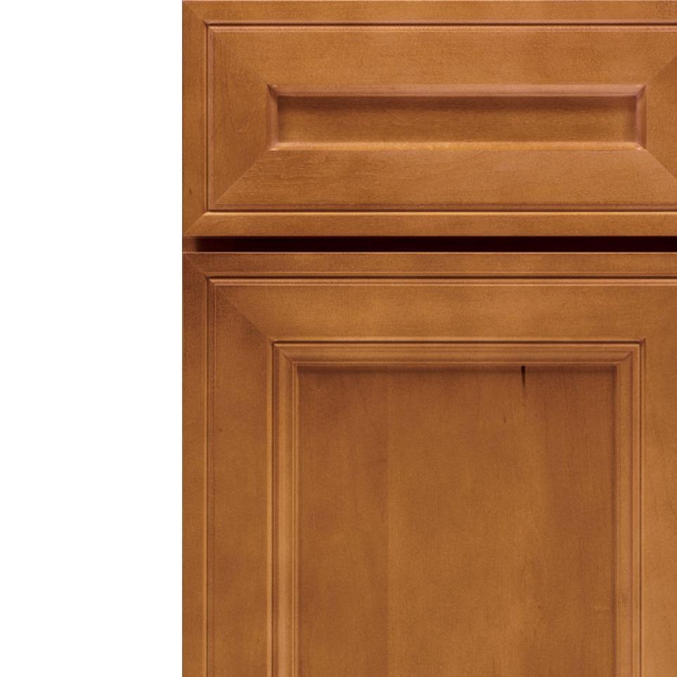 Square Cattail Medium Finish Square Cabinets