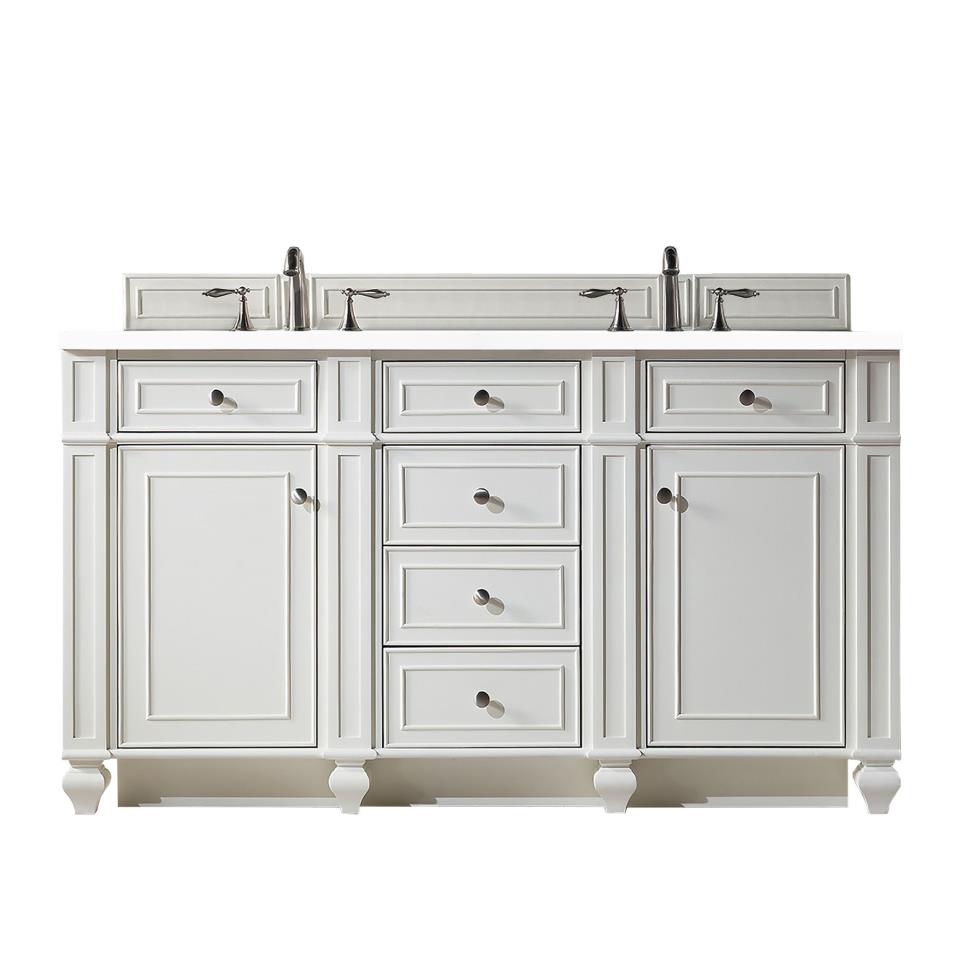 Base with Sink Top Bright White White Vanities