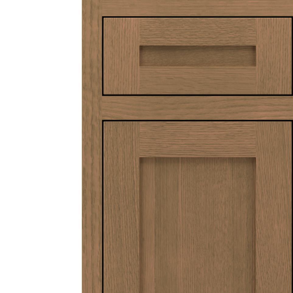 Square Gunny Medium Finish Square Cabinets