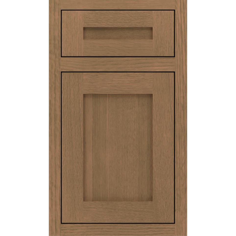 Square Gunny Medium Finish Square Cabinets