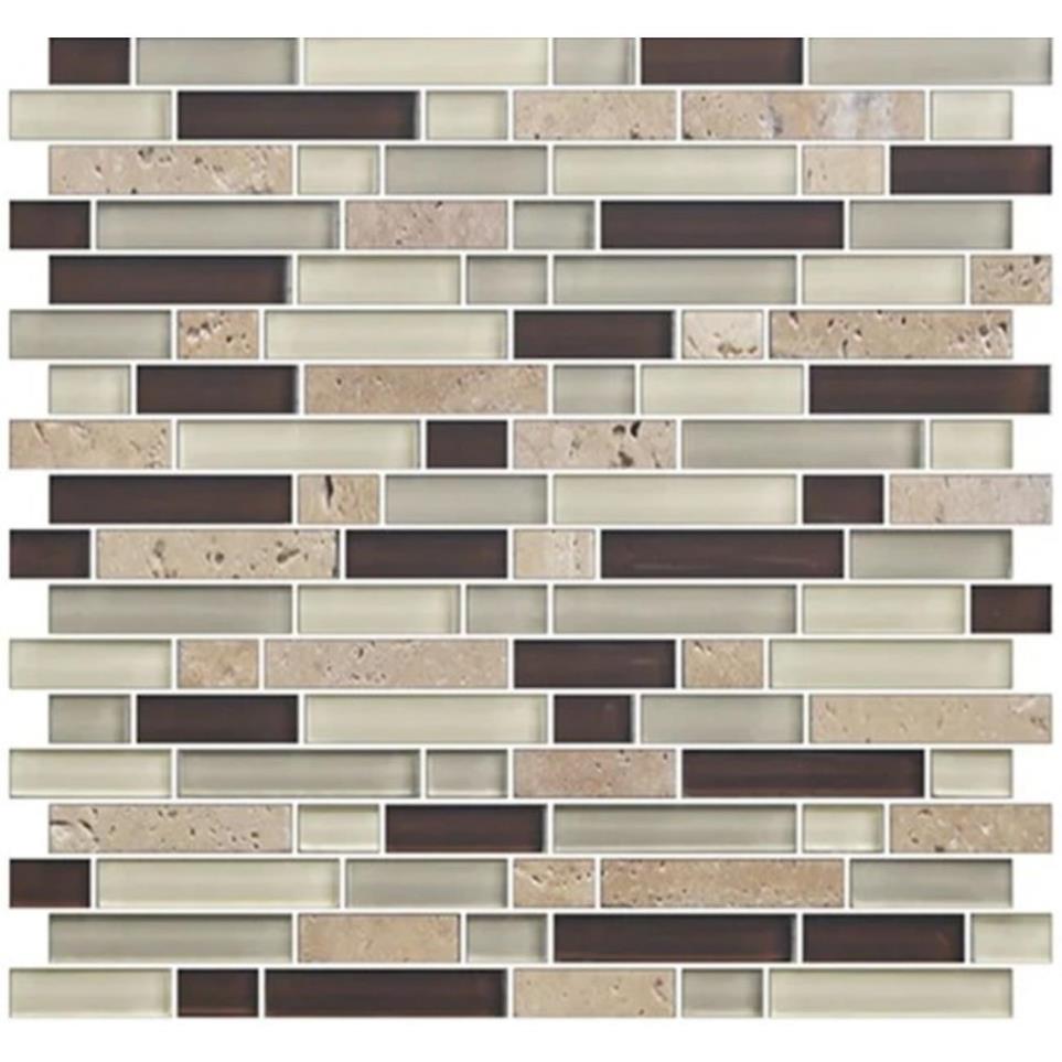 Mosaic Canyon Trail Blend Glass Beige/Tan Tile