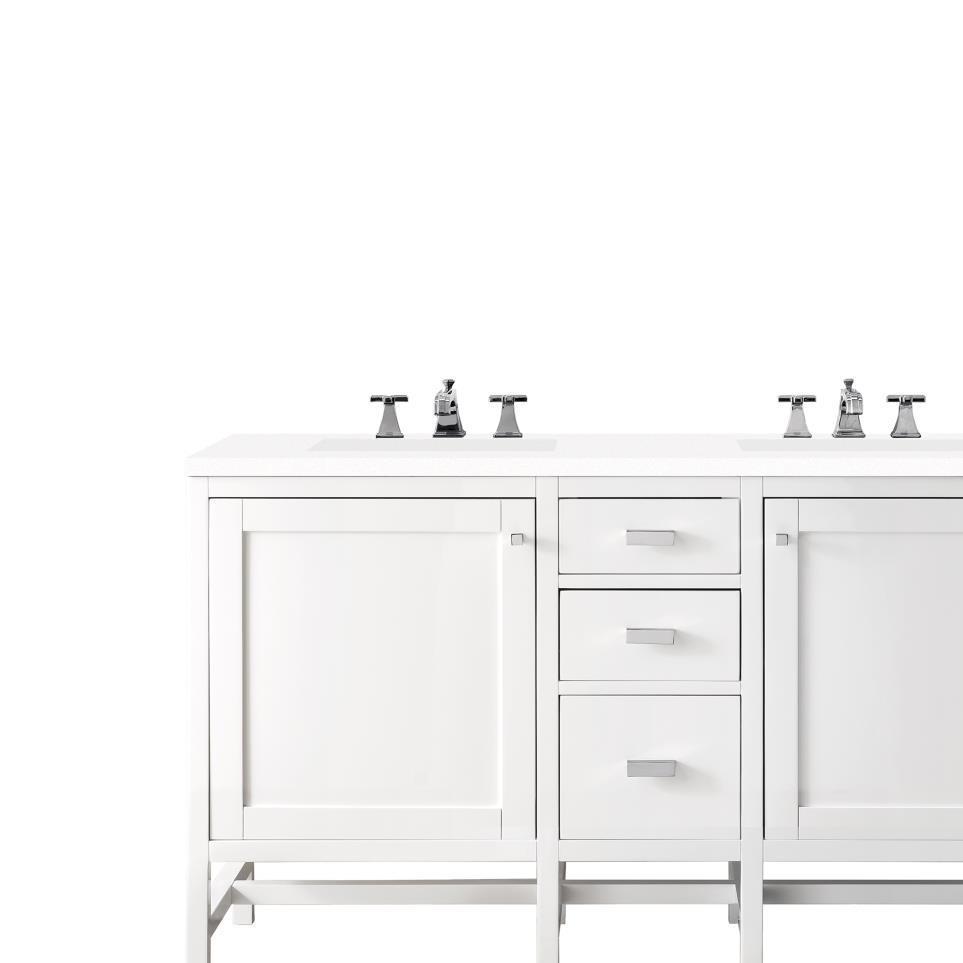 Base with Sink Top Glossy White White Vanities