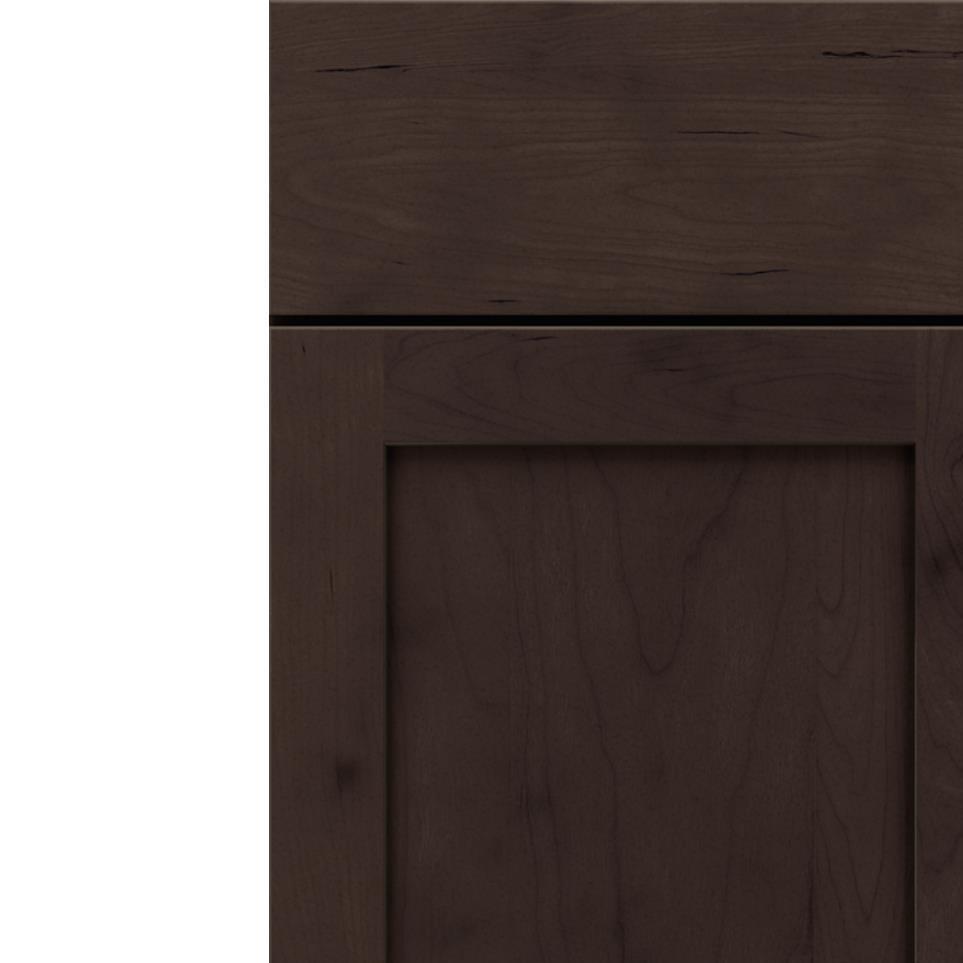 Square Thatch Dark Finish Square Cabinets