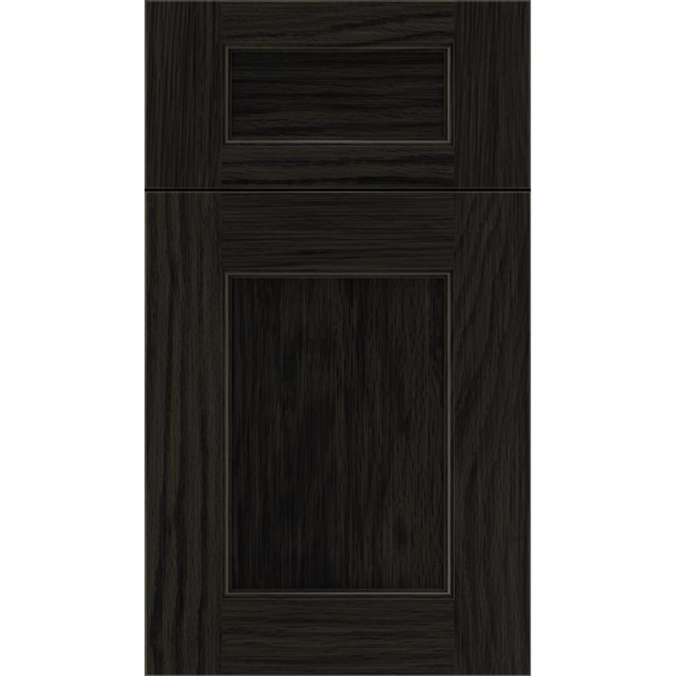 5 Piece Weathered Slate Dark Finish 5 Piece Cabinets