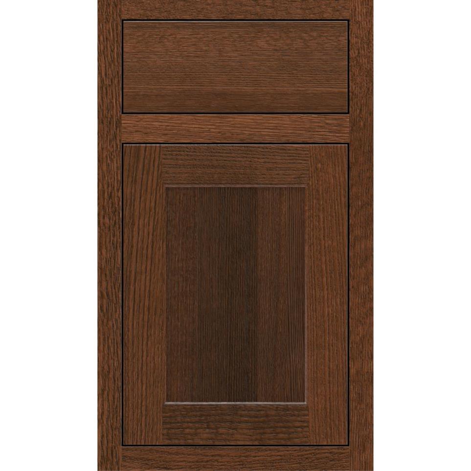 Square Sepia Dark Finish Square Cabinets