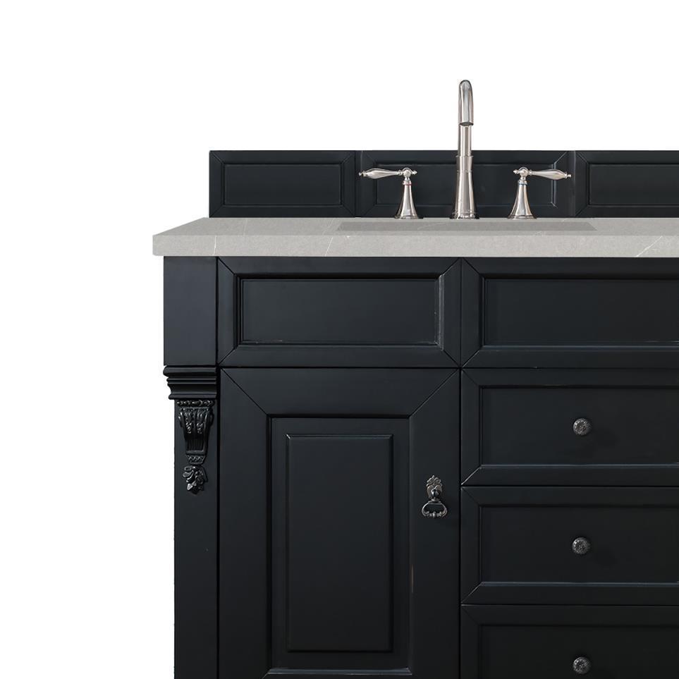 Base with Sink Top Antique Black Grey / Black Vanities