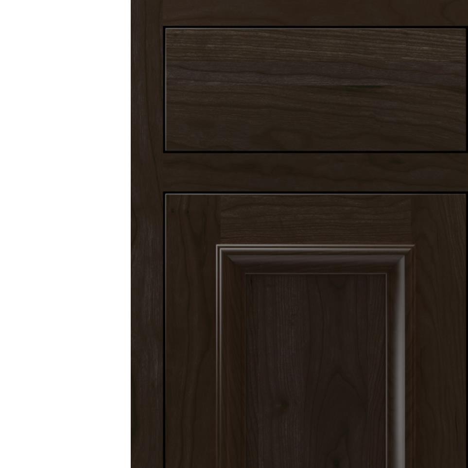 Square Teaberry Dark Finish Square Cabinets