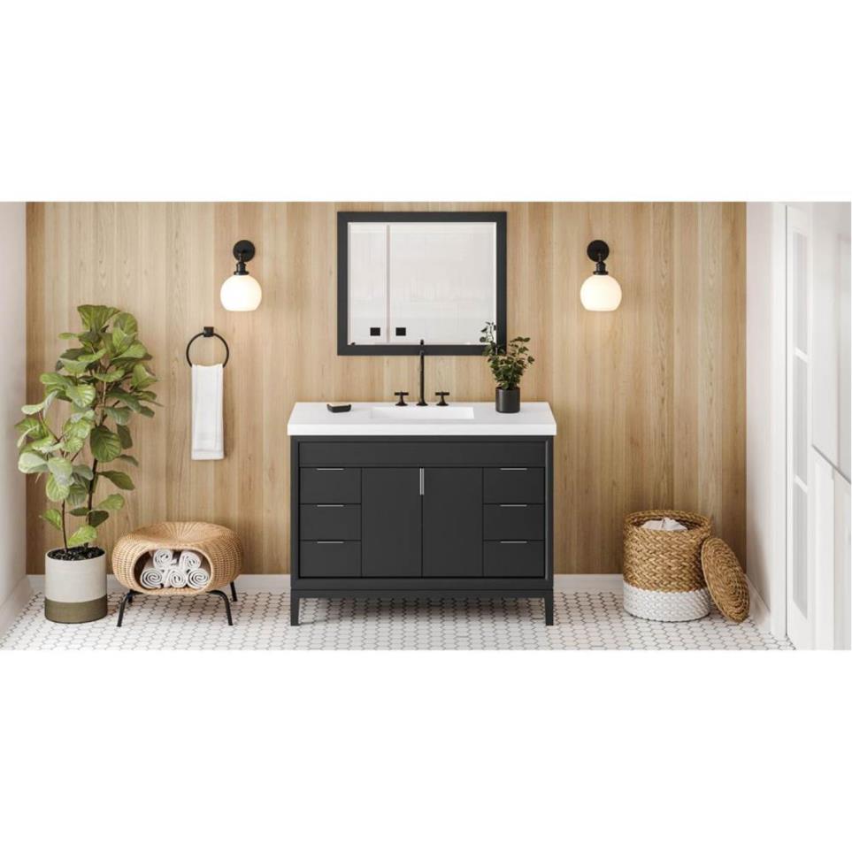 Base with Sink Top Black Grey / Black Vanities