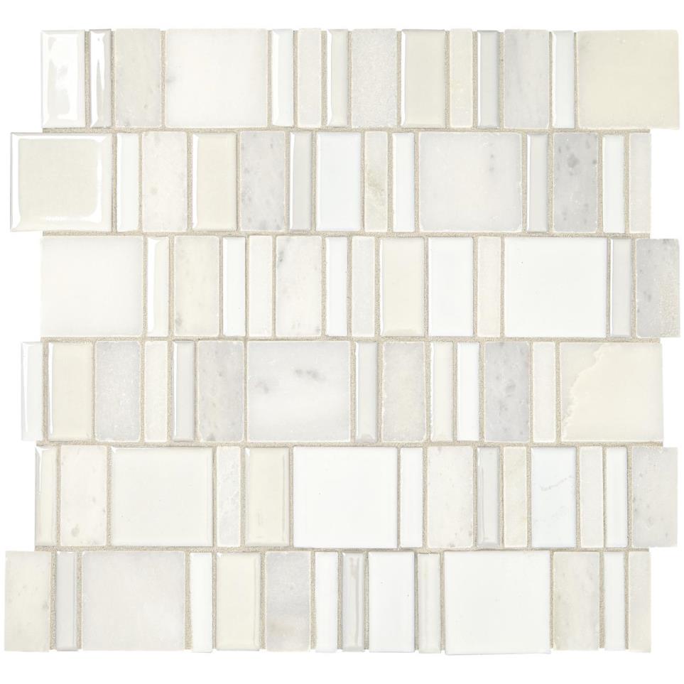 Mosaic Cloud Matte White Tile