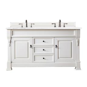 Base with Sink Top Bright White White Vanities