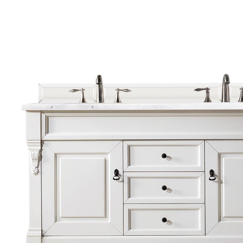 Base with Sink Top Bright White White Vanities