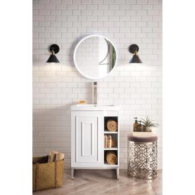 Base with Sink Top Glossy White White Vanities