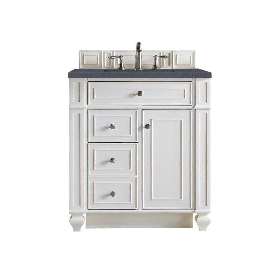 Base with Sink Top Bright White White Vanities