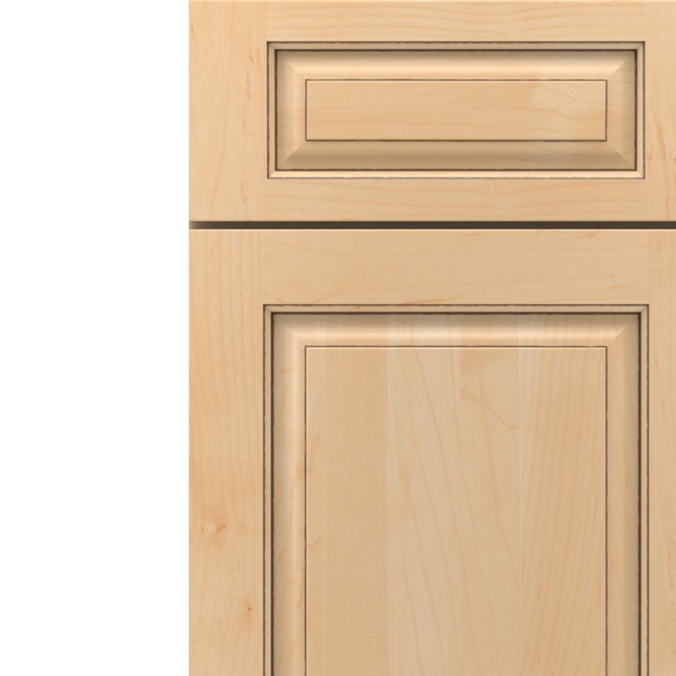 5 Piece Natural Toasted Almond Penned Glaze - Stain 5 Piece Cabinets