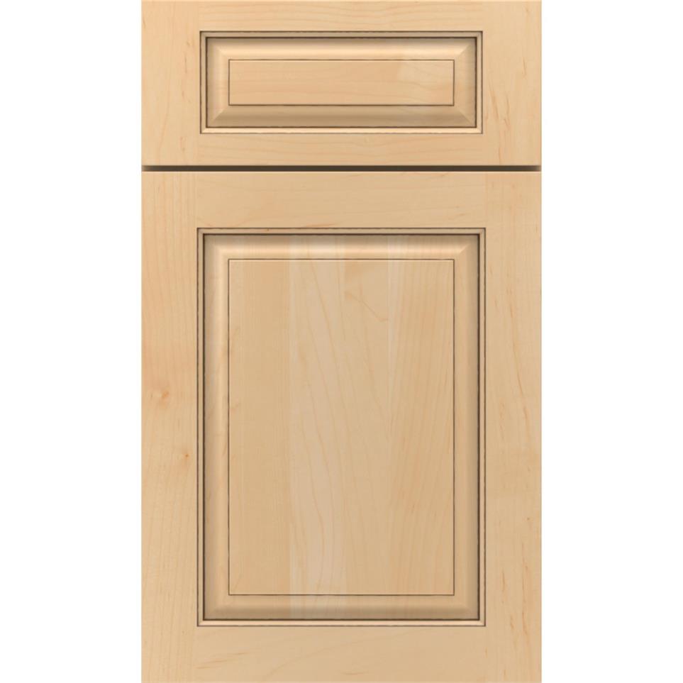 5 Piece Natural Toasted Almond Penned Glaze - Stain 5 Piece Cabinets