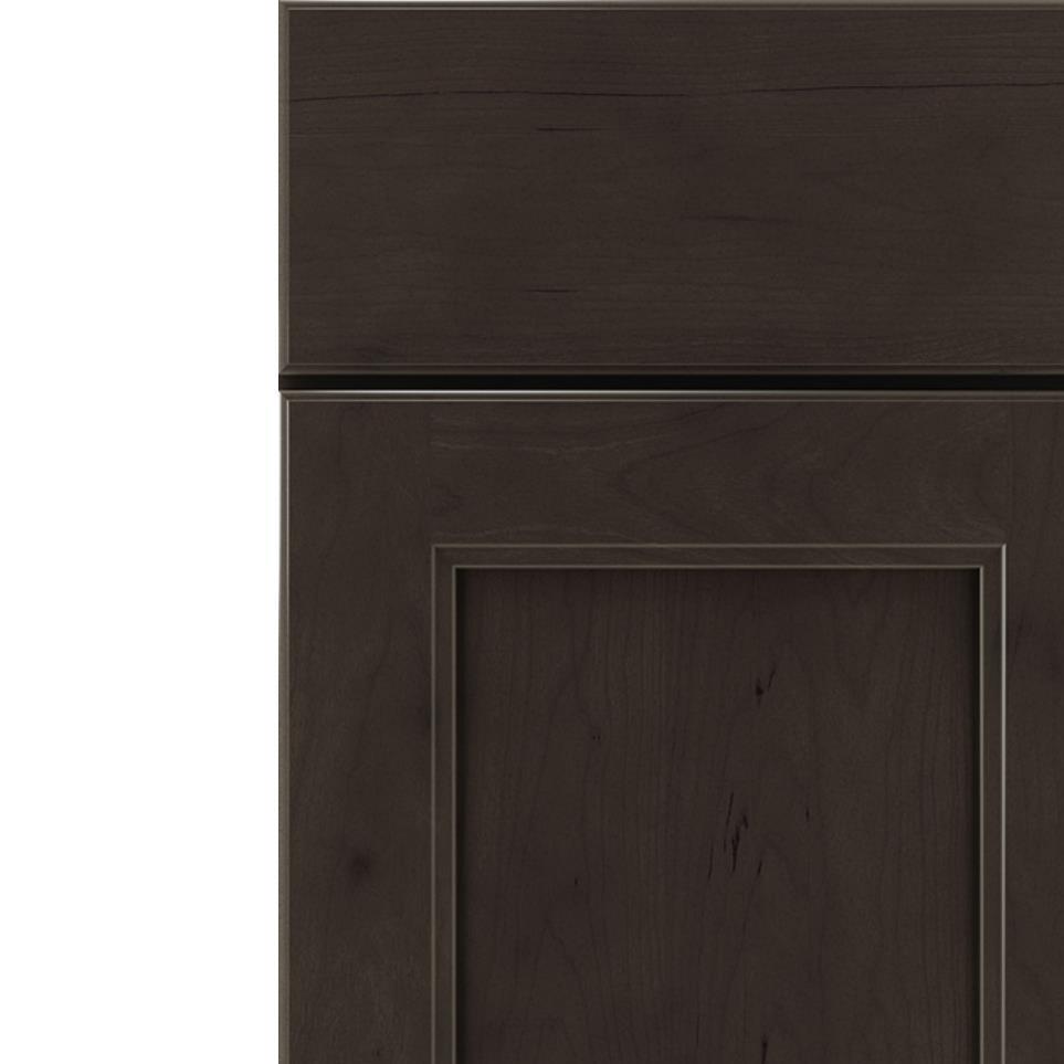 Square Thatch Dark Finish Square Cabinets