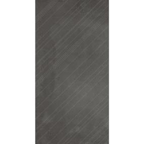 Decoratives and Medallions Black R-Diag Black Tile