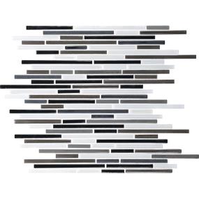 Mosaic Contrast Glass Gray Tile