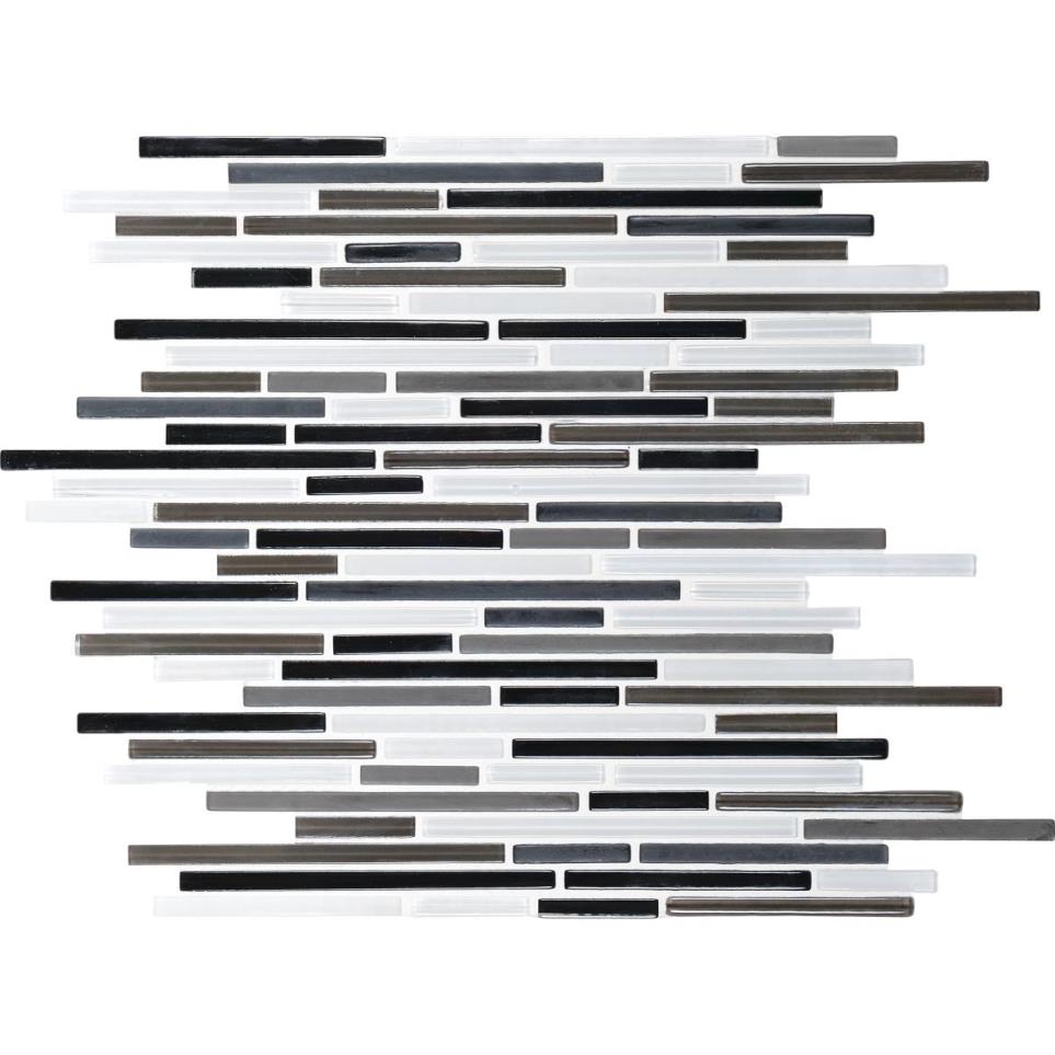 Mosaic Contrast Glass Gray Tile