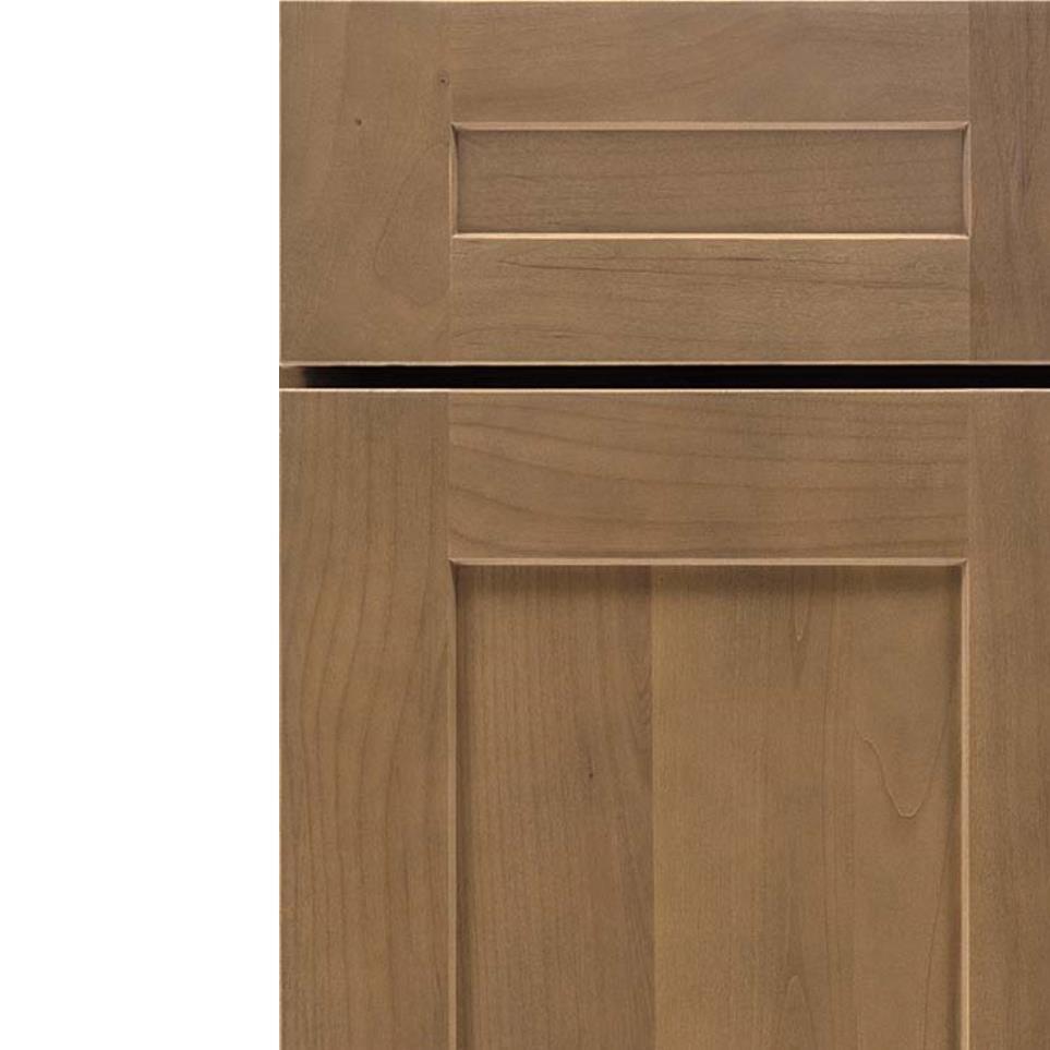 Square Buckskin Medium Finish Square Cabinets