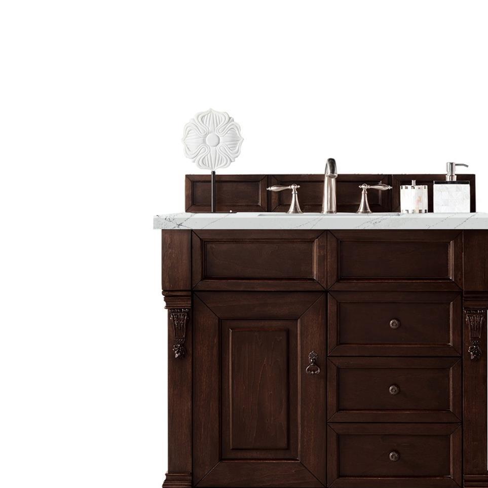 Base with Sink Top Burnished Mahogany Dark Finish Vanities