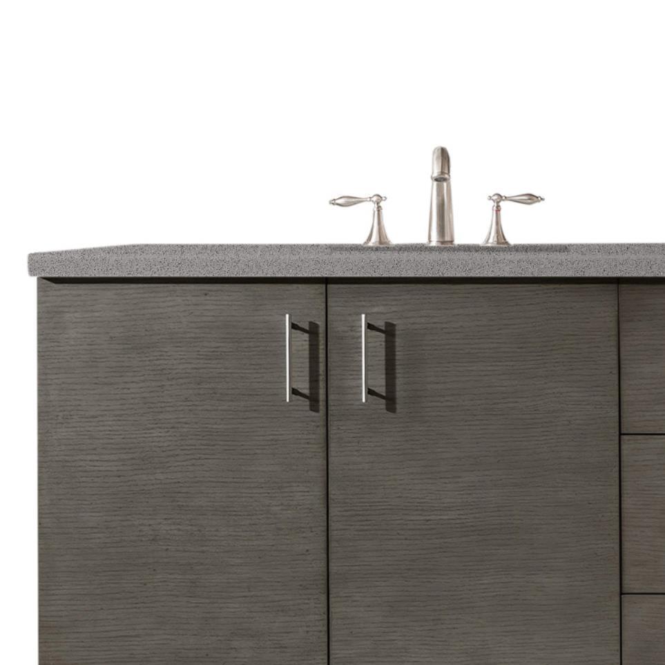 Base with Sink Top Silver Oak Medium Finish Vanities