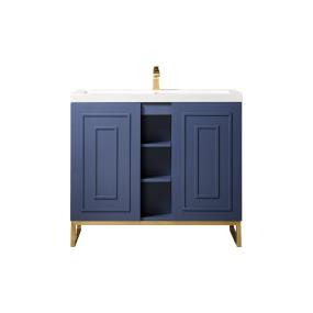 Base with Sink Top Azure Blue Blue / Purple Vanities